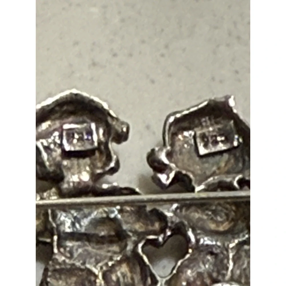 Vintage Sterling Silver 925 Boy Girl Swing Swinging Brooch Pin K2483 Mothers Day